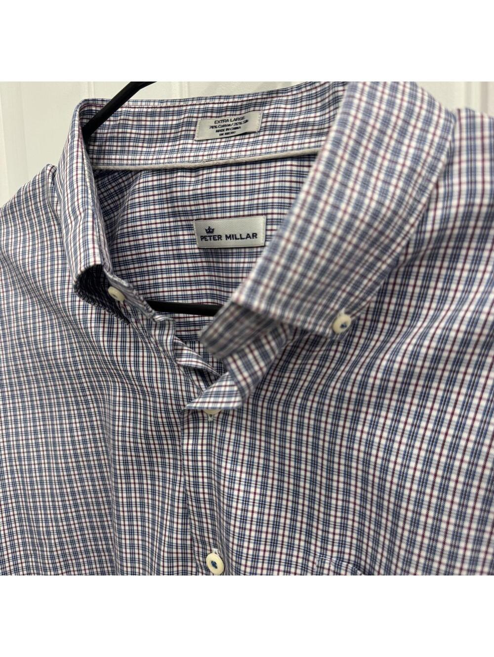 Peter Millar XL Cotton/Silk Blend Embroidered Shirt